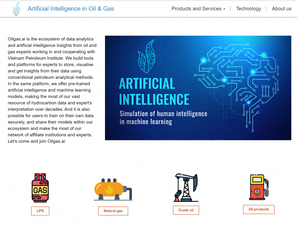 Hệ sinh thái Oilgas AI sử dụng trí tuệ nhân tạo và các thuật toán học máy